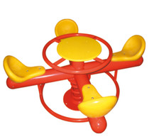 Childrens Animals Four persons Outdoor Swivel Chair Outdoor Swivel Trojan Horse Cartoon Rocking Music Kindergarten Pedalling Chair