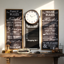 American country retro decoration wall clock to do old coffee blackboard solid wood hanging painting decoration painting wall clock wall decoration wall hanging