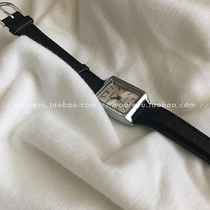 South Korea East Gate Black Small Square Belt Watch Ins Tide Retro Square Pan Brief About 100 Hitch Waterproof Square Table Woman