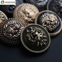 Great clothes upscale button buttons male and female wind clothes lion head metal buttons Inlennino woolen Sissy clothing kinder button