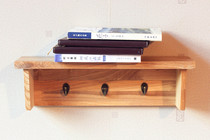 Yaku Loft Solid Wood Wall Hook Retro Shellac Xuanguan Hanging Clothes Hat Key Hanging Partition Hanger Water Trou Willow