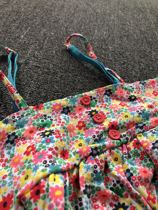 The lively colorful flower Flower foreign trade tail single single elastic cotton floral suspender can be worn on the outside