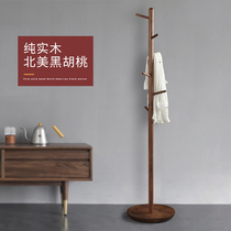 Hanger floor-to-ceiling walnut all solid wood bedroom hanger room living room household entrance corner vertical coat rack