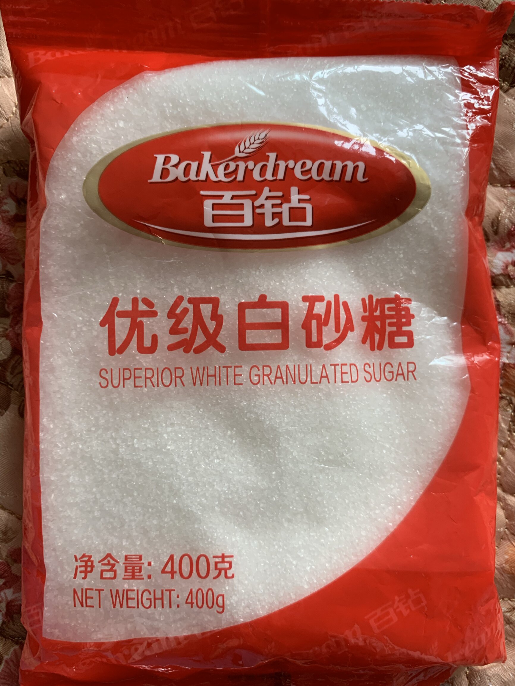安琪百钻白砂糖400g食用白糖细砂糖幼砂糖冲饮调味品白糖烘焙原料