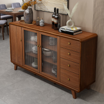 New Chinese sideboard solid wood frame wine cabinet living room wall kitchen storage cupboard modern simple storage tea cabinet