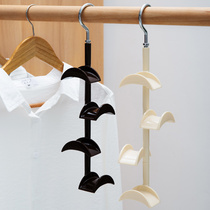 Nordic style creative wardrobe bag storage rack coat hook multi-layer household scarf scarf tie hanger hook