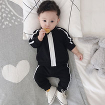 British next kid baby suit autumn Li now the same baby sports two-piece spring and autumn net infrared out of service