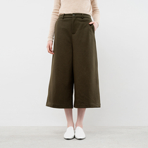 NOME womens ankle-length pants wide leg pants straight pants high waist loose simple Joker pants slim show thin leg length