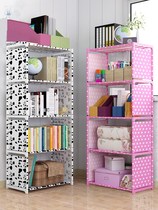 Commoner cabinet Living room wall storage multi-layer shelf Simple bookshelf assembly floor-to-ceiling simple storage small bookcase