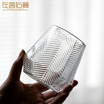 Left Tea Right Instrumental Ins Wind Geometric Glass Cups Glass Wine Cup Coffee Cup Transparent Daily Cup Juice Cup Tea Cup