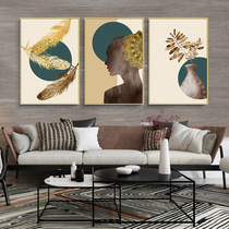 Nordic living room decoration painting triptych Sofa background wall hanging painting Modern simple abstract mural Restaurant wall painting