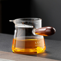 Side handle Glass crescent fair cup with lid Filter thickened tea separator Tea leak Integrated high-end small capacity tea maker