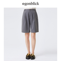 Nordic Moment Casual Shorts Female Commuter Straight Cylinder Loose thin pants Children 2021 Fall new little sub