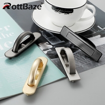 Rotating Japanese Tatami floor dark handle drawer Modern simple hidden invisible embedded small handle