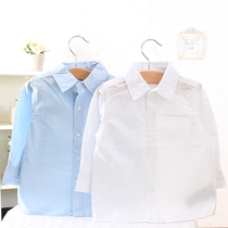 Boy long sleeve shirt Han version Tide Boy Dress Summer Clothing Male Large Boy Turned Child Shirt New 2018