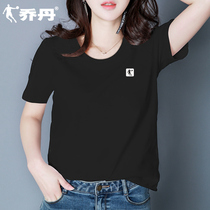 (Including Xinjiang cotton) Jordan short sleeve female 2021 new round neck half sleeve black loose sports casual T-shirt