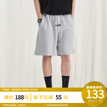 PCLP Glue Board Drawing Rope Shorts National Tide Cards Trend Summer Loose Casual Sports 50% Pants