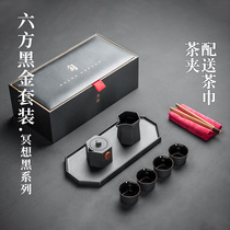 Ewen ceramic set kung fu tea set Japanese tea ceremony teapot tea tray set home office tea gift box