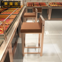 Jewelry store chair Stainless steel bar chair High chair Counter cashier chair Golden bar chair Front desk reception stool