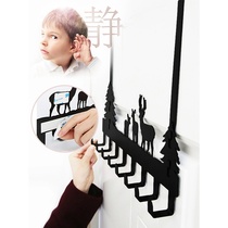 Non-perforated storage rack creative door rear hook hanger bedroom door clothes hook wall wall key