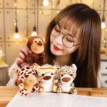 Emulation Small Animal Hair Suede Toy Elephant Monkey Lion Leopard Mini Mini Doll Doll Pendant Tiger Paparazzi