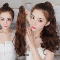 Catch clip Horsetail curly hair wig Catch clip type horsetail tiger mouth clip Fake Horsetail long hair wig Female long curly hair braids