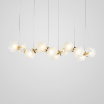 Nordic post-modern simple dining room lamp bar glass chandelier creative designer hotel front desk decorative molecular lamp