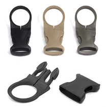Outdoor portable equipment plastic steel quick-release water bottle buckle with 25mm webbing backpack hanging bottle buckle female buckle