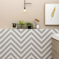 Fish love sugar Nordic simple geometric tiles 300 bathroom balcony floor tiles Bathroom kitchen non-slip tiles