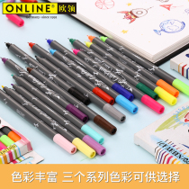 German imported ONLINE European collar nylon brush brush childrens painting brush students with ABT beginner hand painting brush Hook pen student art pen double watercolor brush soft head