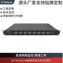 16-port converged fiber optic transceiver Rack-mounted photoelectric converter Rack network convergence security video surveillance