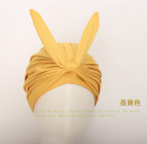 New fashion rabbit ears womens bow long hair non-waterproof multi-color oversized elastic swimming cap