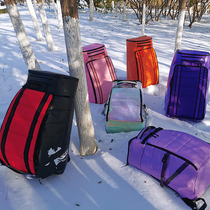 Snowshoe bag ski backpack shoulder veneer bag dry and wet separation mountaineering bag sports fitness large capacity snowshoe bag