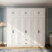 Wardrobe Household bedroom American cabinet Plate assembly four five six doors plus top cabinet Simple modern economical wardrobe