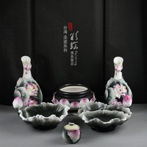 Taiwan Holy porcelain Buddha suit suit Holy water cup big sorrow Cup incense burner for fruit plate lotus vase Buddhist supplies