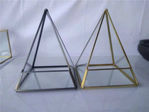 Transparent geometric glass greenhouse Succulents Glass flower pot Aerobic ecological bottle potted glass cover