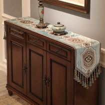 American table flag Euro style extravagant Chinese high-end table cloth strip tea table TV cabinet cover cloth dust-proof five-bucket side cabinet