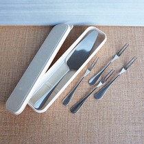 Fake cake spatula spatula stainless steel two-tooth fork multi-use cake fork fruit fork cake shovel cake shovel pizza spatula dumpling shovel