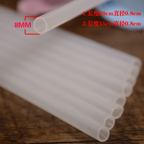 Food silicone long straw children adult straw kettle thermos cup 15 20cm long straw accessories hard hose