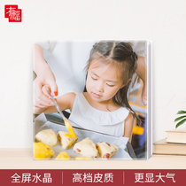 Square crystal photo album production full screen crystal wedding photo baby photo book graduation party commemorative book customization