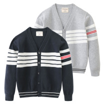 Men and women children autumn clothes in the big children sweater cardigan coat 2021 New Korean children knitted sweater primary school students