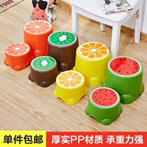 Chair plastic stool adult living room stool thickened childrens cartoon stool home small bench non-slip coffee table round low stool