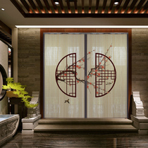 Printed bamboo sliding door living room partition shop bamboo curtain door shop screen folding door Sino-Japanese screen door household