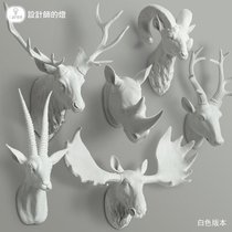 Wall decoration wall ornaments lamb head ornaments pendant deer head antlers wall hanging retro European creative animal wall accessories
