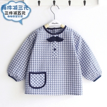 Axi and Yue baby clothes spring and autumn cotton anti-dressing children waterproof food clothes anti-Dirty Apron thin apron