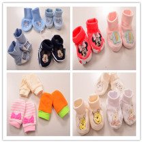 Foreign trade European and American baby spring and autumn anti-scratch face gloves cute foot cover 0-12 months applicable