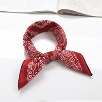 Spring and autumn headscarf scarf scarf scarf Korean Joker fashion hip hop red retro literary decoration small square scarf