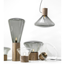 Mirror South Czech Brokis solid wood transparent glass hotel decoration simple designer model Guest restaurant chandelier