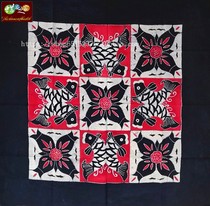 Clearance batik tablecloth Miao batik batik painting square tablecloth red to fish 115 * 115CM