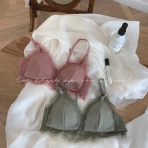 Unrimmed underwear thin pleated lace chiffon beautiful bra